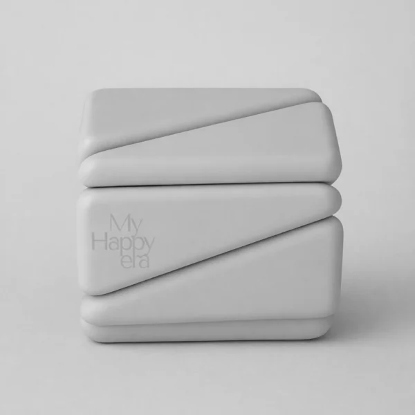 Закопчана гривна с тежести MyHappyEra в цвят Soft Stone, върху бял фон.